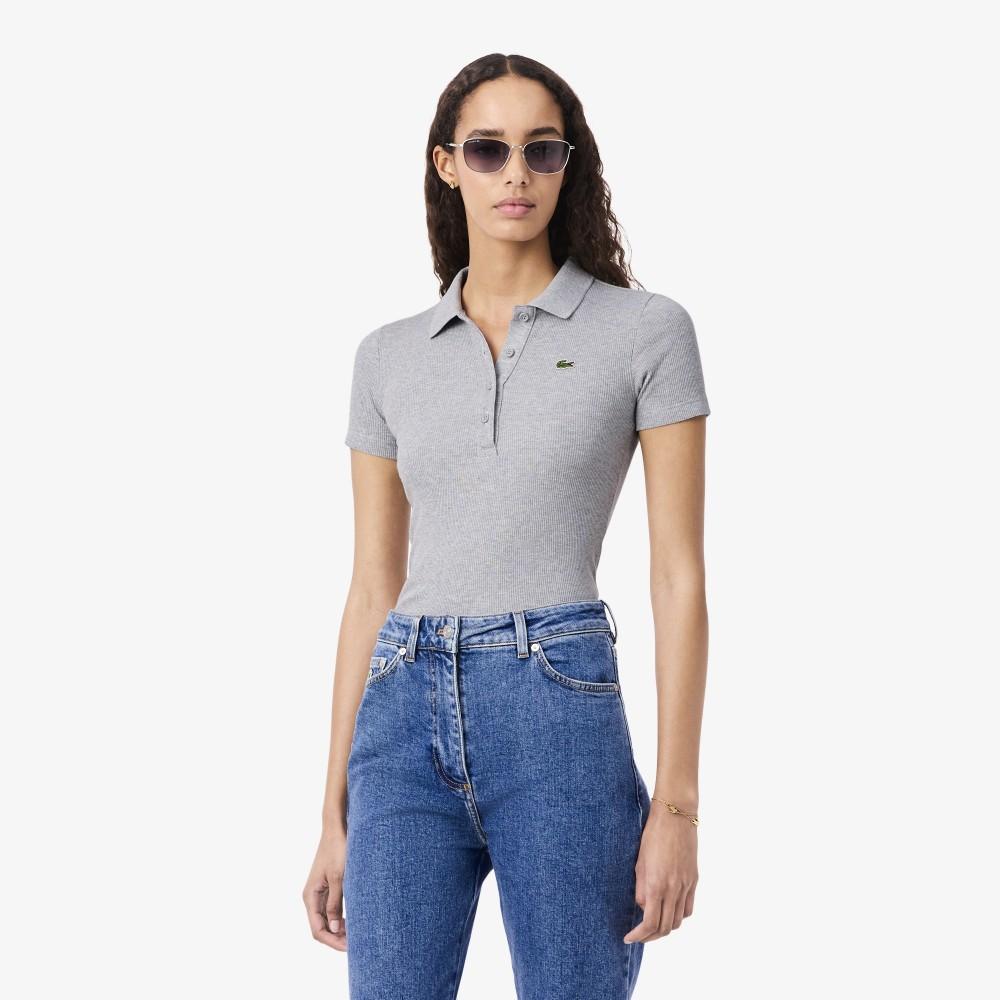 [lacoste] Женская облегающая фактурная рубашка-поло DF5377-56GCCA 34