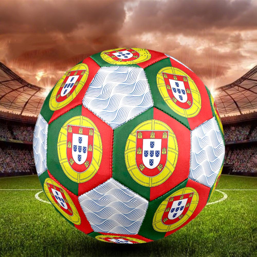 1 pz Bandiere Brasiliana e Portoghese Pallone da Calcio Calcio Taglia 5 Pallone da Calcetto Indoor alla Moda Colorato Gioco per il Cortile - Ottimo Regalo per gli Appassionati di Sport