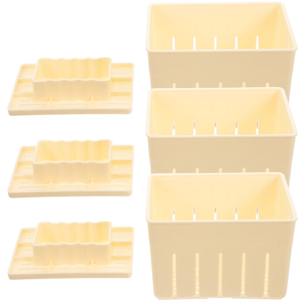3 set Cheese Press Tofu Mold Household Maker Butter Press Tool Wood Cheese Presser Homemade Curd Making Kitchen Supplies