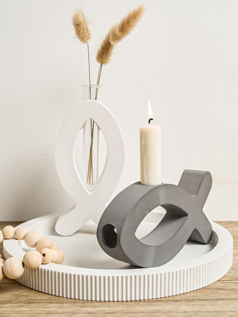 DIY Fish Shape Hydroponic Vase Silicone Mold Nordic Gypsum Candle Holder Vase Desktop Ornament Resin Crafts Molds Home Decor