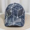 Fashionable Multiple Styles of Glittering Sequin Frayed Denim Baseball Caps, Suitable for Street Performances and Daily Outings