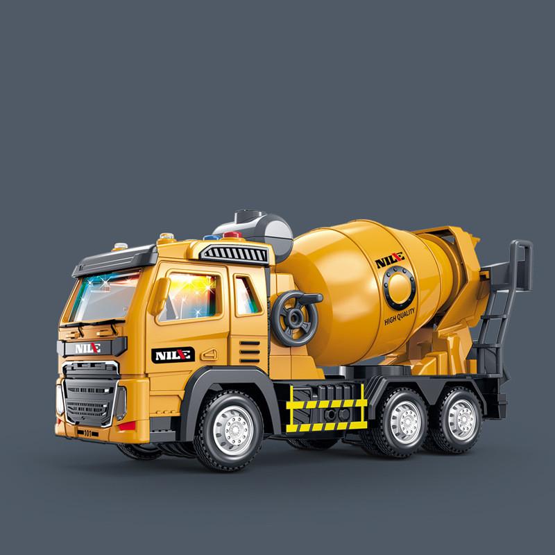 Mixer Truck Crane Inertia Engineering Children Toy With Sound Light And