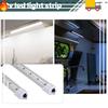12V Interior LED Light Bar 48 Leds Strip Lights With Switch And Magnets 6500K White Light For Car Van RV With US Plug