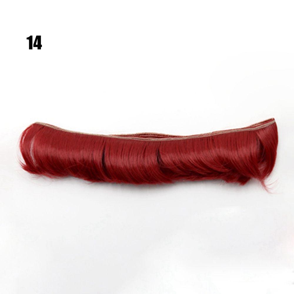 

1PC Kids Gifts High-Temperature Handmade Doll Fringe Hair 1/6 1/4 1/3 Mini Dresses Short Curly Wigs 14