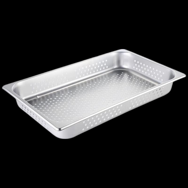 304 Stainless Steel Perforated Gastronorm Pan with Lid