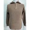 Men Half Zipper Stand Collar Long Sleeve Thick Knit Casual Pullover Sweater