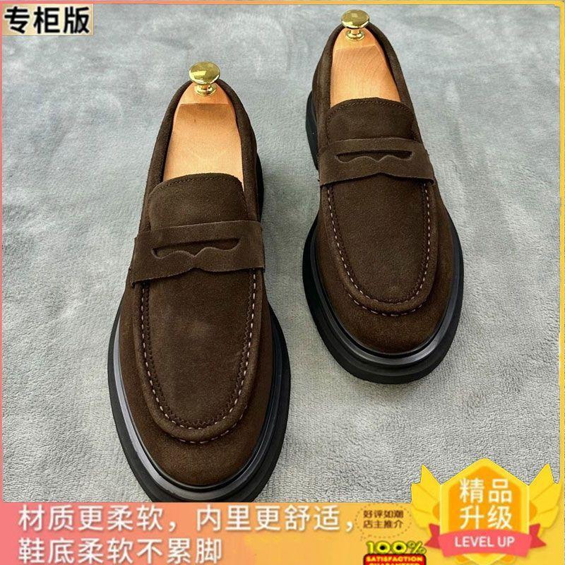 

Европейская деловая мода повседневная кожаная обувь, мужская износостойкая повседневная матовая кожаная обувь в британском стиле 43