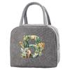 Portable Food Insulation for Traveling  Jungle Tiger Letter Printing Box Picnic Waterproof Oxford Zipper Insulation Lunch Bag