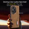Stitching Color Retro Matte Leather Back Case For Honor 400 X60 Pro Lite X9C Smart Full Cover Camera Protector Anti Slide Shell