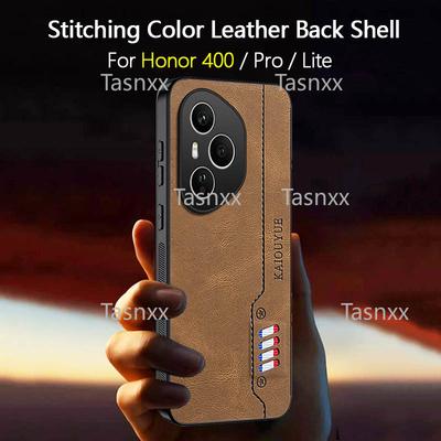 Stitching Color Retro Matte Leather Back Case For Honor 400 X60 Pro Lite X9C Smart Full Cover Camera Protector Anti Slide Shell