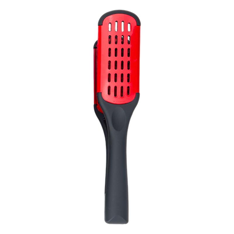 Hairdressing Straightener Nylon Hair Straightening Double Brushes V Shape Comb Clamp Not Hurt Styling Tools DIY Home
