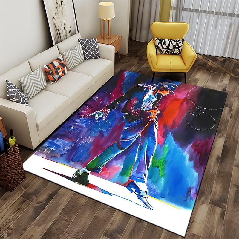 Colorful Dance Silhouette Carpet suitable as a non-slip mat for the living room or bedroom sofa