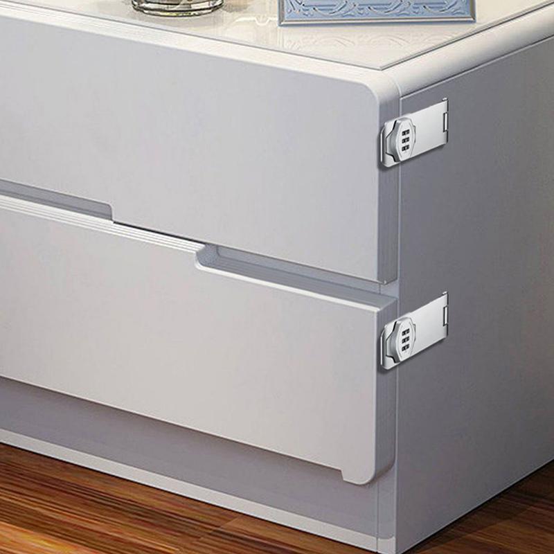 3-Digit Combination Lock Easy To Install Zinc Alloy Password Drawer Locks Mechanical Dial Cabinet Security Cam Lock Refrigerator