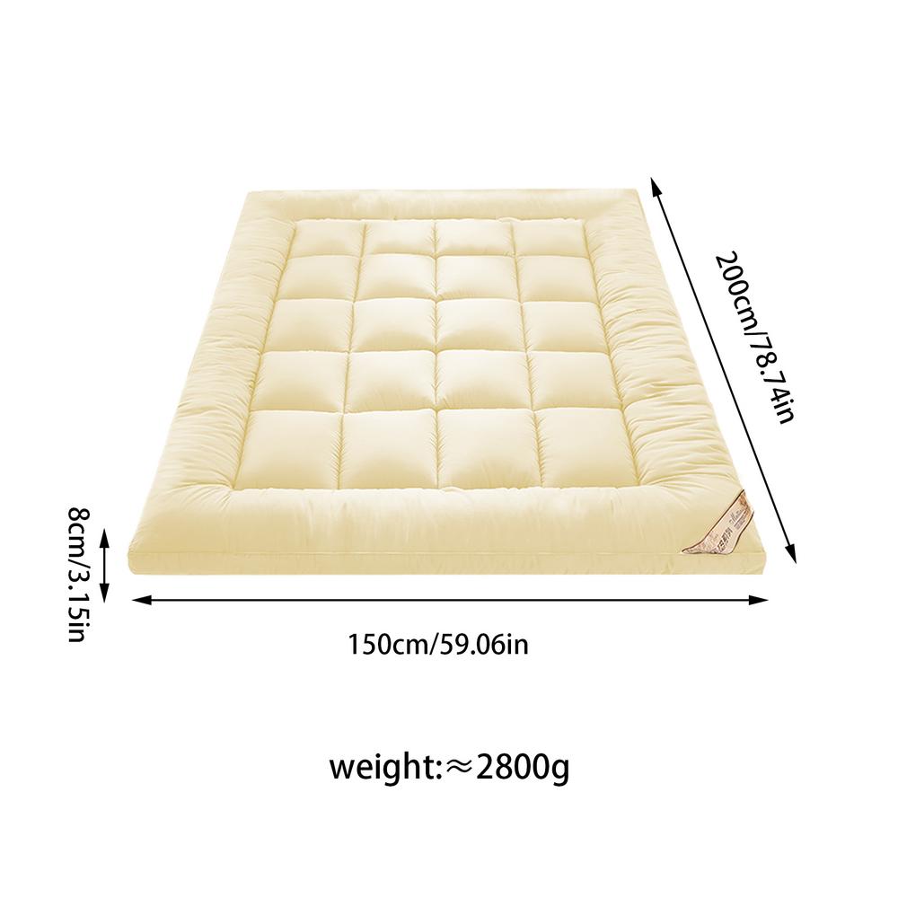 Soft Down Mattress Car Sleeping Mat Tatami Breathable Thickened Non-slip Thickened 8cm 1.2m 1.5m Soft Cushion Quilt Tatami Mat