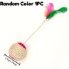 Cat Scratching Sisal Ball - Random Color Hanging Lightweight Durable Scratch-resistant Claw Grinder Toy, for Cats Interactive