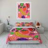 Colorful Fruit Decor Set Bedding Set With 1 Duvet Cover 2 Pillowcases Single Double King Queen, Gift