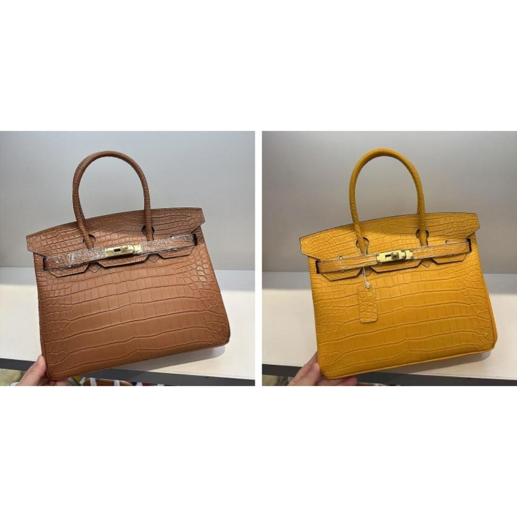 Platin-Tasche Rindsleder erste Schicht Alligator-Muster matt tragbar Schulter-Umhängetasche Damen-Tasche Premium