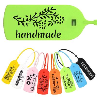 100 etiquetas colgantes de plástico hechas a mano para manualidades, ropa, zapatos, bolsos, regalo de empresa