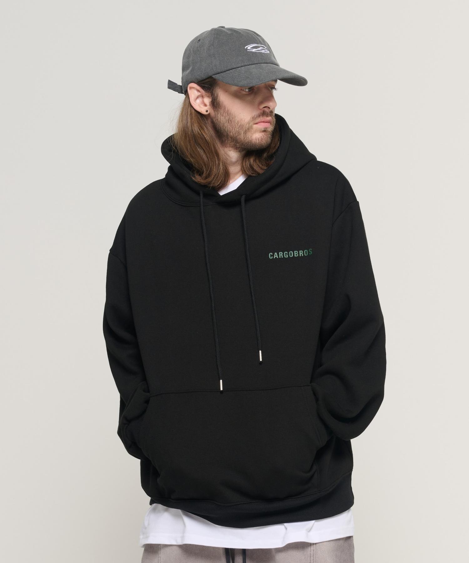 Cargo Bros Essential Logo Oversized Hoodie (Black) S