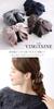 VINGTAINE Voluminous Satin Ribbon Hair Hair Hair Clip, Elegant, Daily, Office, Clip, Accessory, Gray, H-1004-GY-