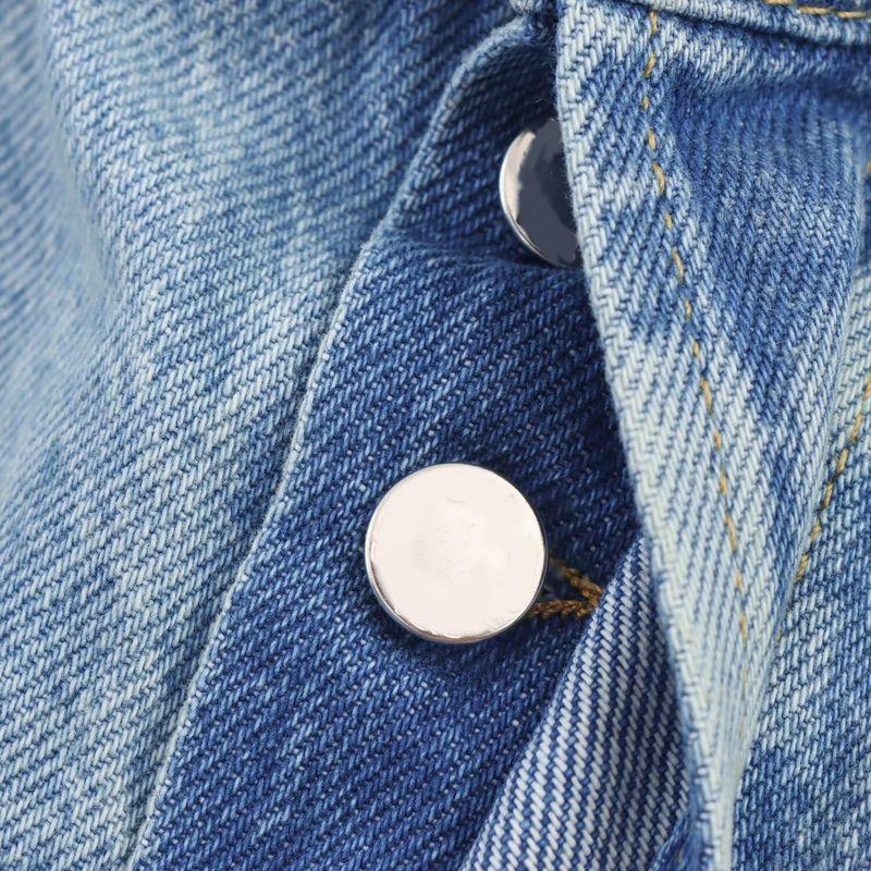 Kaslead New Women Clothes Western Style Fashion Simple Patchwork High Waist Wide Leg Jeans 1889153