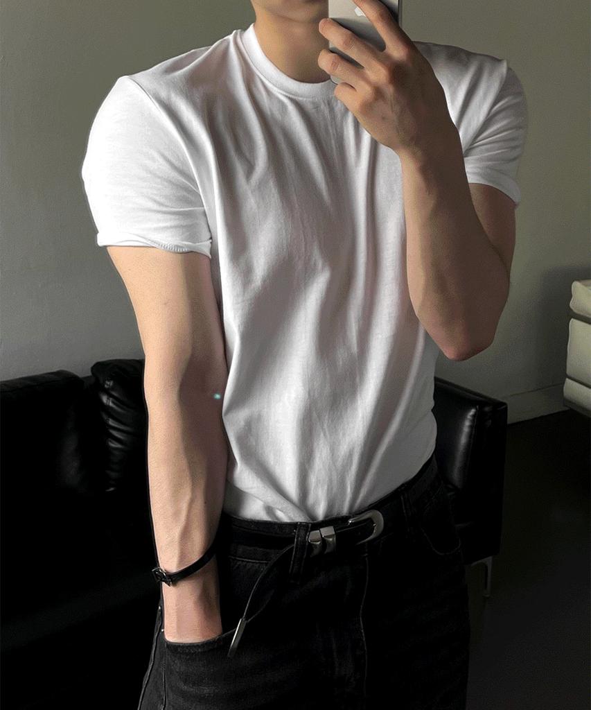 Siaosiko Crop Muscle Fit T-Shirt - White