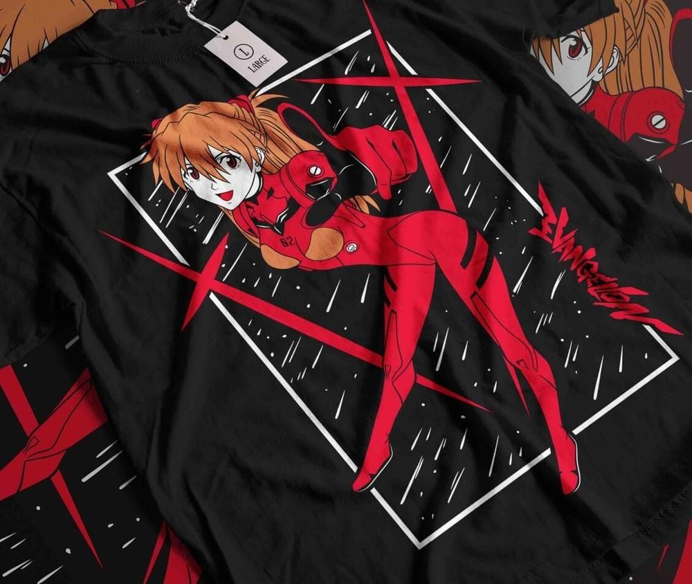 Asuka T-shirt Neon Genenesis Evangelion Japanese Waifu Girl Anime Shirt All Size