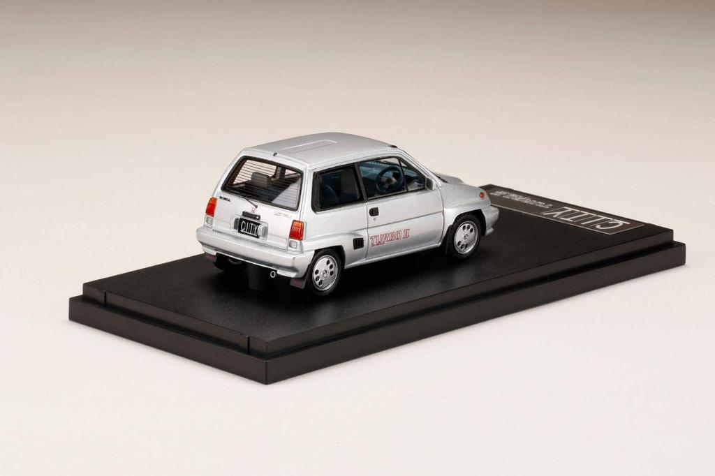 MARK43 Honda CITY TURBO II Original-Optionsrad-Ausstattung, Quarzsilber-Metallic, Fertigprodukt PM43139AS, 1/43