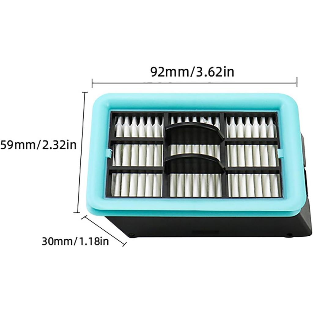 Replacement Vacuum Cleaner Roller Brush HEPA Filter for Bissell Crosswave HF2/3845N/3831 Floor Scrubber Parts, 2 HEPA Filter