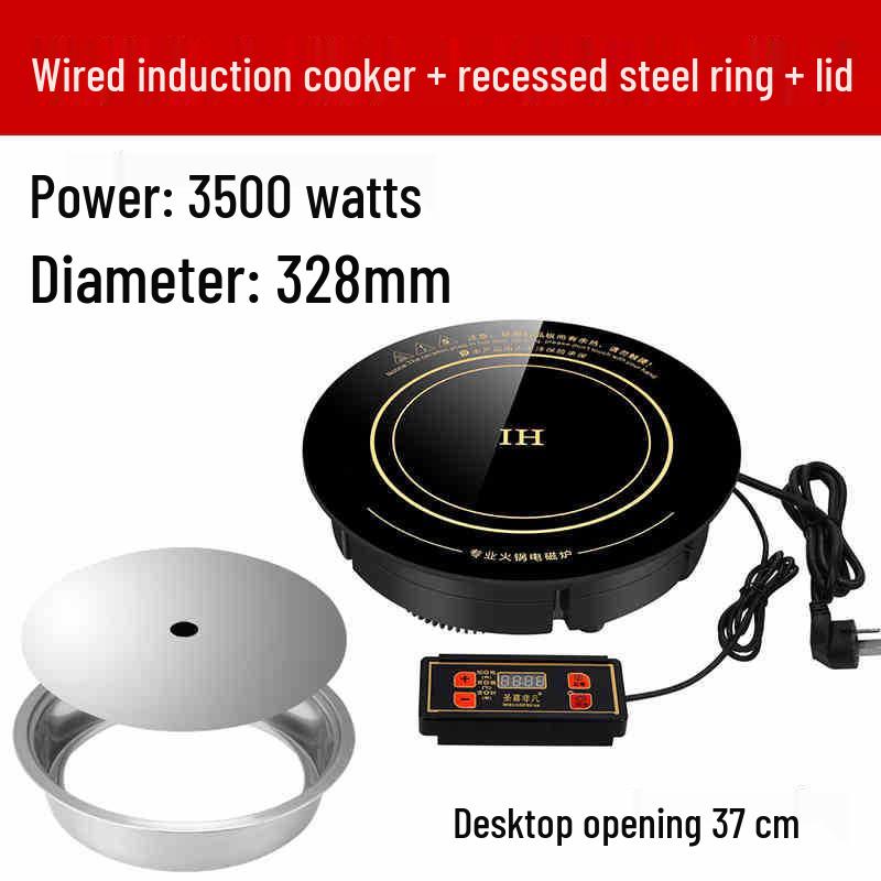Shengxi High-Power Induction Cooktop: Commercial-Grade, Round, Embedded, Ideal for Stir-Fry and Home Use