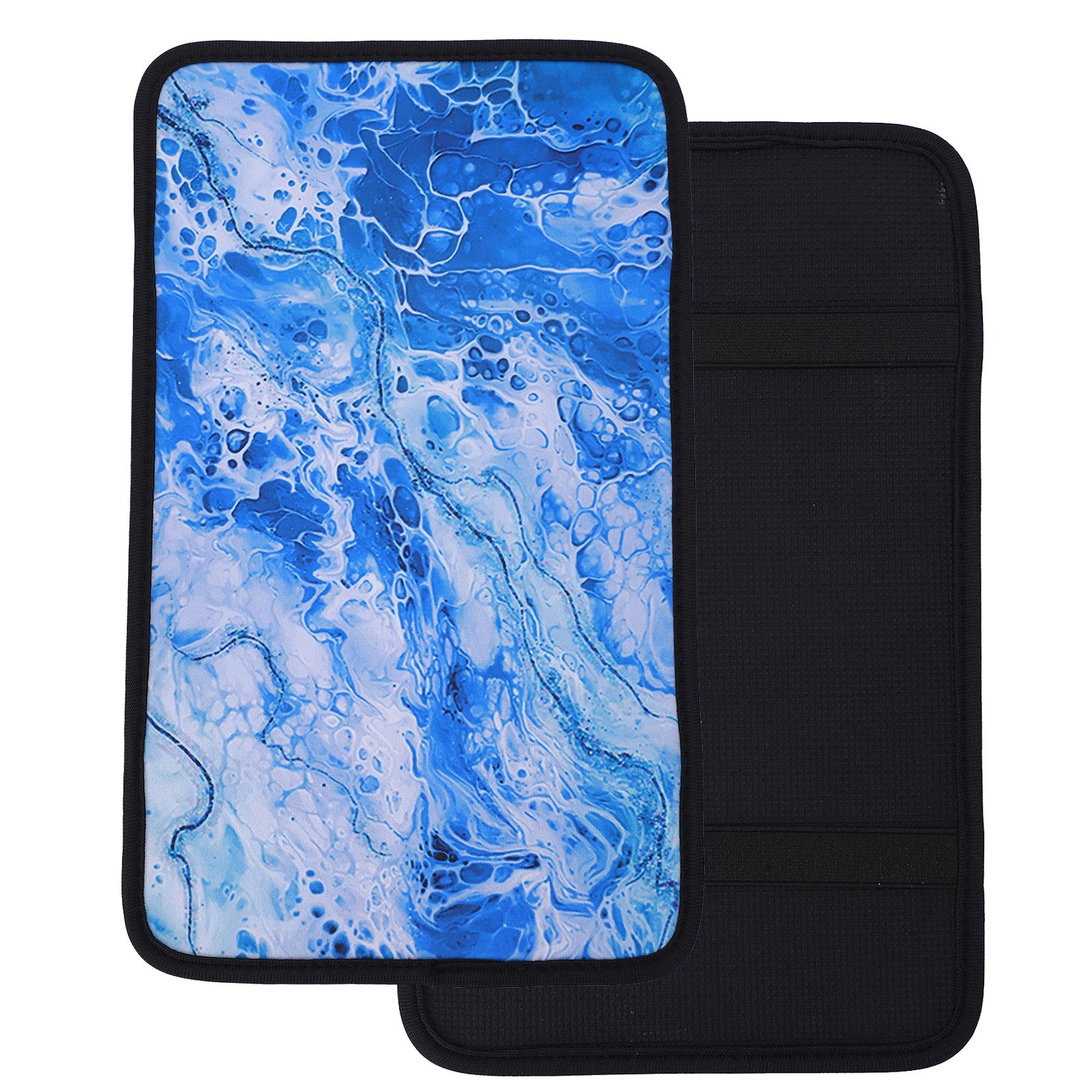 

2Pcs Outdoor Driving Car Central Armrest Box Cushion Cover Hand Guard Universal Mat Seawater
