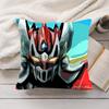 GGoldorak Anime cool Cushion Cover Silky Short Plush Invisible Zipper Dustproof Sofa Pillow Case for Home Decor