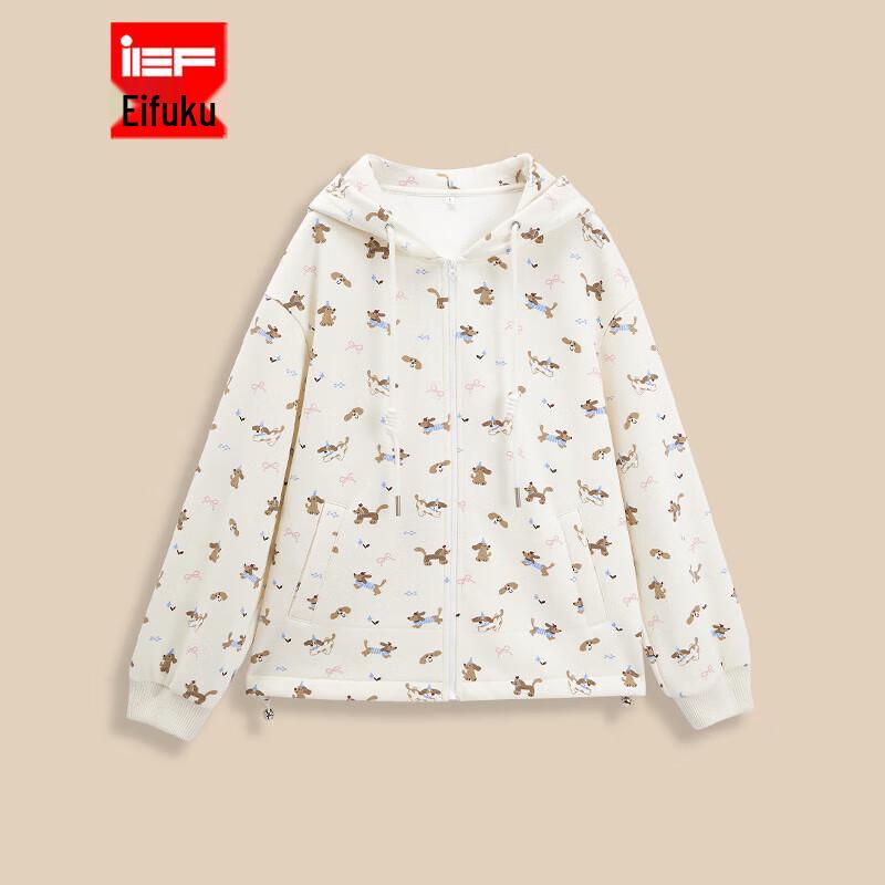 

IEF Women s Cartoon Print Fleece-Lined Hooded Sweatshirt One Size