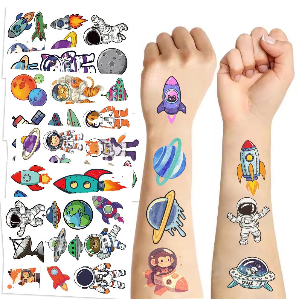 

Новые мультяшные наклейки-тату серии «Космические планеты», водостойкие, подарок для вечеринки, забавные наклейки для лица и рук Space series (10 photos/pack)