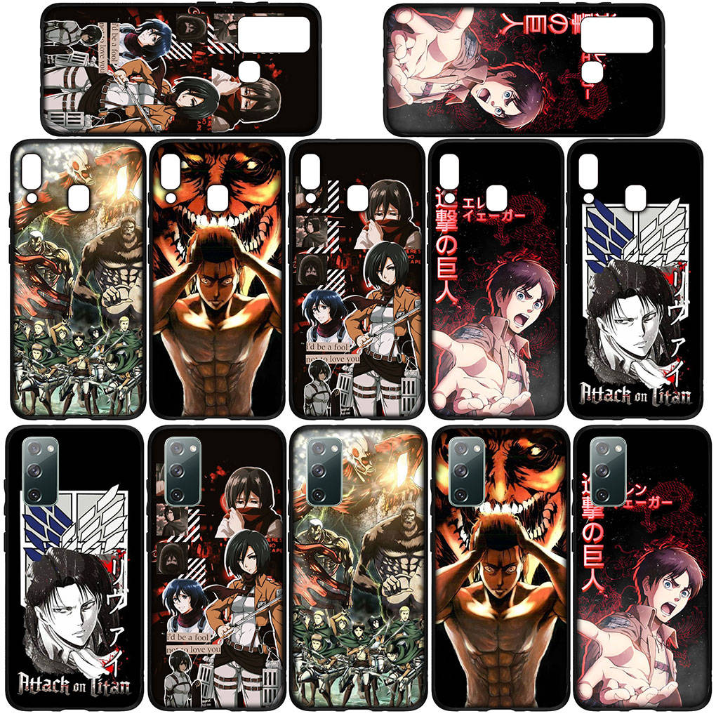 Phone Case for Samsung Galaxy S25 S24 S23 iPhone 16 15 Xiaomi Redmi Note 14 13 12 16E X 8 11 Pro Max OPPO Moto Huawei Anime Levi Attack On Titan Cover