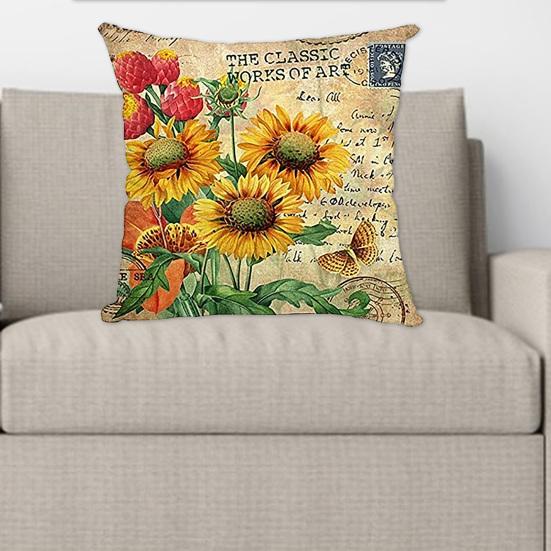 Blomsterputetrekk Firkantet Delikat Dekorativ