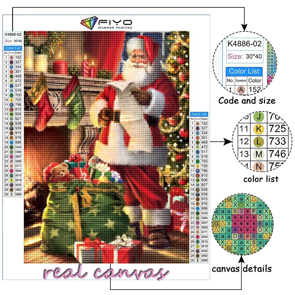 Cross Stitch Kit DIY Diamond Embroidery Christmas Tree Santa Snowman Diamond Painting Home Decor