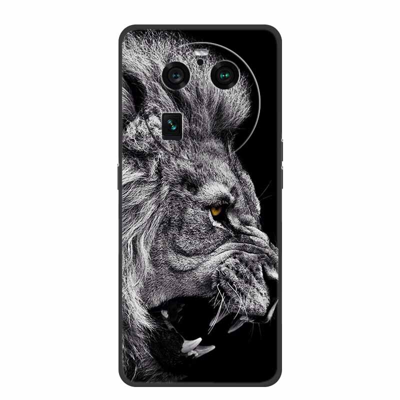 For Oppo Find X6 Pro Case Astronaut Soft Silicone Shockproof Phone Back Cover Cases for Oppo Find X6 Pro 5G Spaceman Lion Shell
