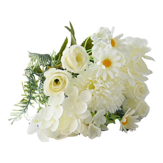 1/5/6Pcs Artificial Rose Bouquet 7 Fork Fake Silk Flower with Green Leaves Home Wedding Party Table Centerpiece Indoor Outdoor Faux Bloom Decoration