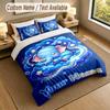 Set Biancheria da Letto Personalizzato a Tema Elefante 3 Pezzi Testo e Nome Personalizzati 1 Lenzuolo 2 Federe Biancheria da Letto per la Casa 1 pezzo
