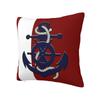 Nautisches Schiffsrad Anker Marineblau Kissenbezug Beidseitiger Druck Kissenbezug Geschenk Kissenbezug Bezug Zuhause X