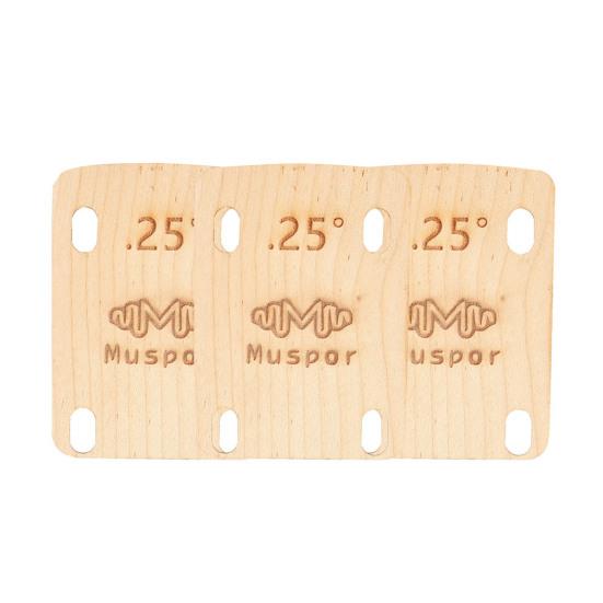 3 Stück Gitarrenhals-Unterlegscheiben, Massivholz-Halsplatte für angeschraubte Halsbefestigung, 0,25/0,5/1 Grad Gitarrenhalsplatten-Werkzeug für die Reparatur des Gitarren-Bass-Halses