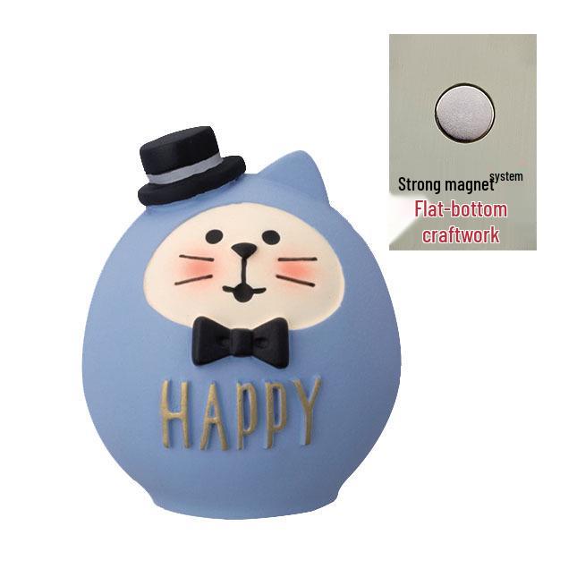 Japanese Cat Magnet: Cute Resin Sticker & Message Clip Toy for Refrigerator Decor