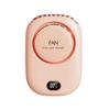 New Mini display neck fan Outdoor portable handheld creative usb charging small fan can stand on the desktop