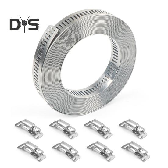 Stainless Steel Pipe Hose Clamps Rustproof Corrosion Resistant Easy To Use Adjustable Throat Clamp Worm Clip Hoop Cable Ties