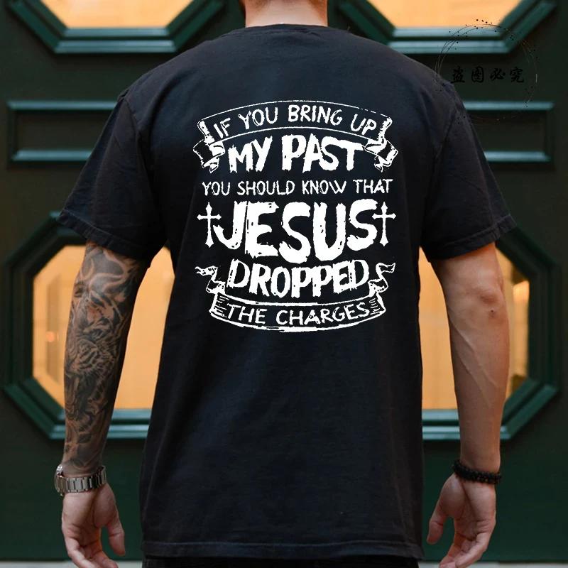 Fashion Graphic Tops Gift For Christian Jesus Streetwear Unisex Tee Shirt Jesus Christ Back Printing Tshirt Oversized Y2k Clothing