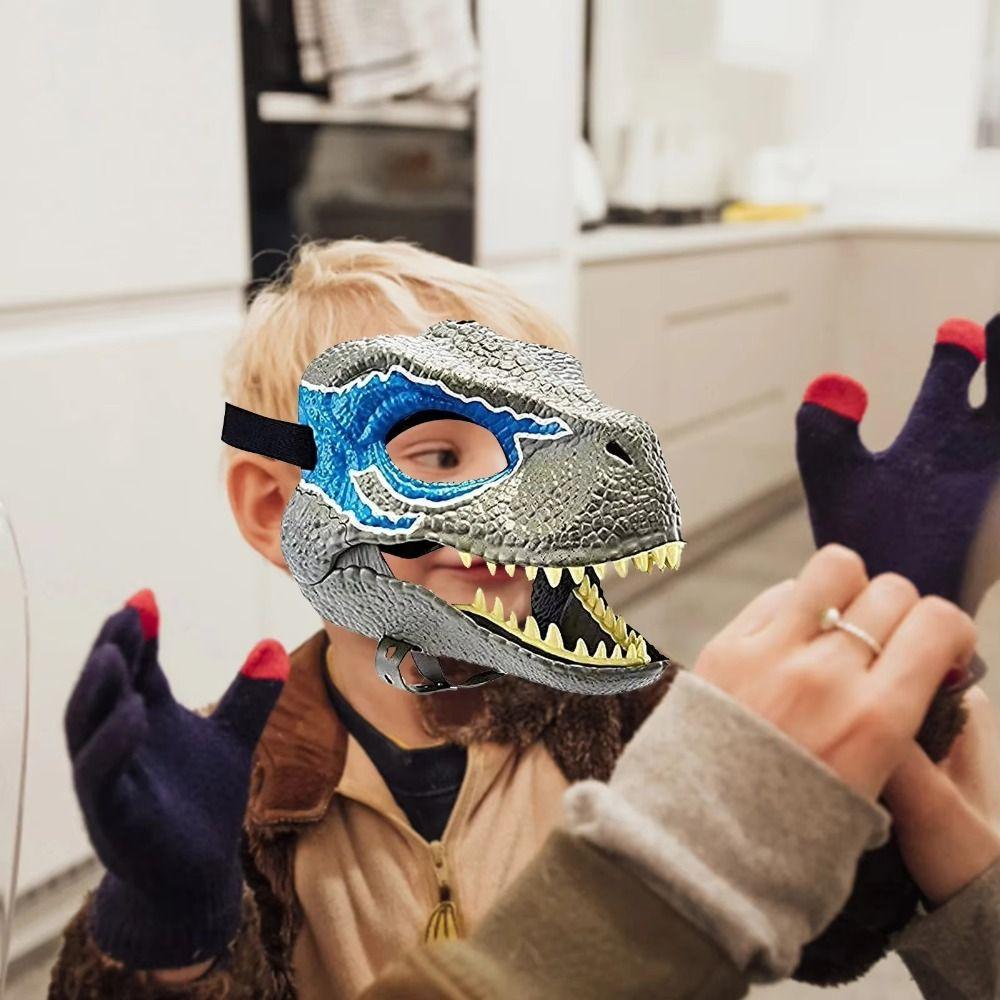 Cosplay Rekvizity Halloweenská Maska Dinosaurus Pohyblivá Čelist Dračí Pokrývka Hlavy Dinosauří Pokrývka Hlavy na Párty