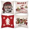 Popular Christmas Pillowcases for Holidays Santa Claus Linen Home Decoration Pillowcases
