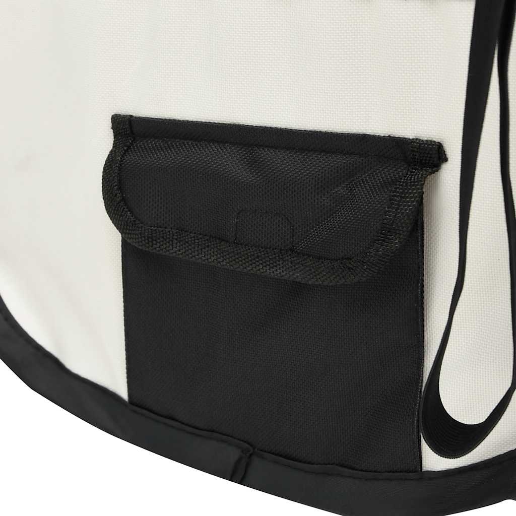 Vidaxl Foldable Dog Crate, With Bag, Black, 125X125X61 Cm
