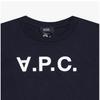 A.p.c. VelveT Logo STandard Grand T shirT M26384 Tiq Dark Navy Ecru